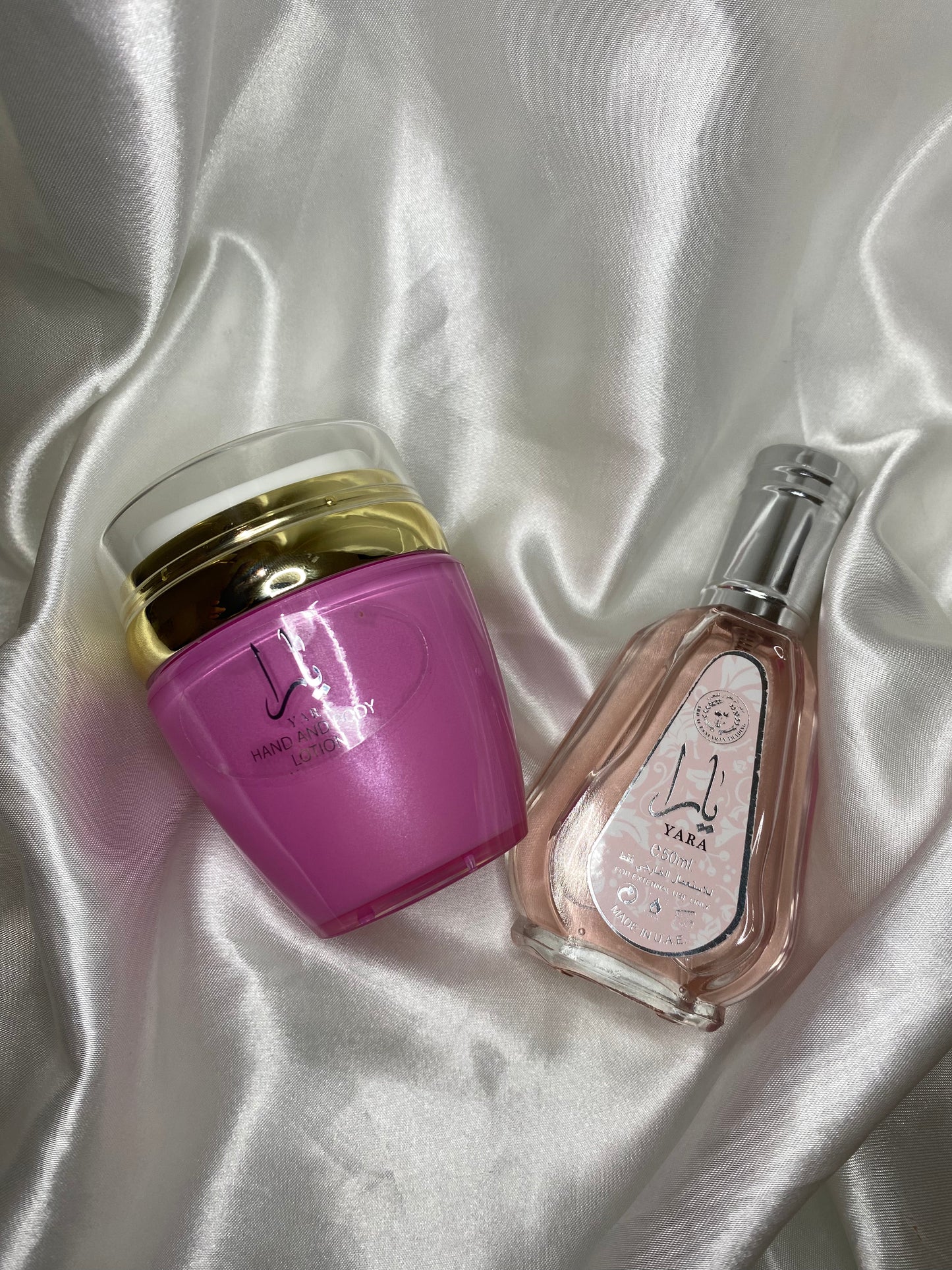 Crème corporelle Yara. Lotion corps et mains et parfum Yara